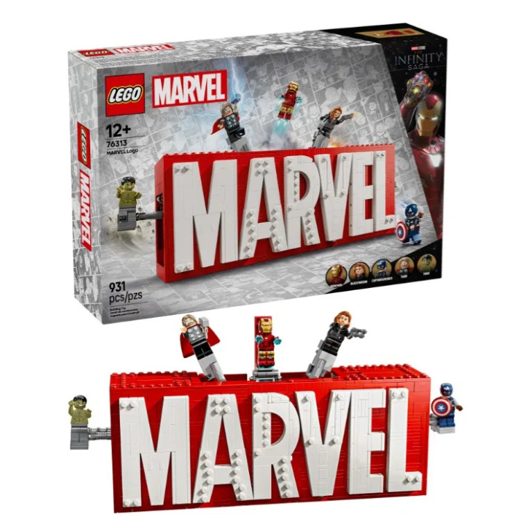 Lego Marvel Logo E Mini figuras Dos Vingadores - 76313