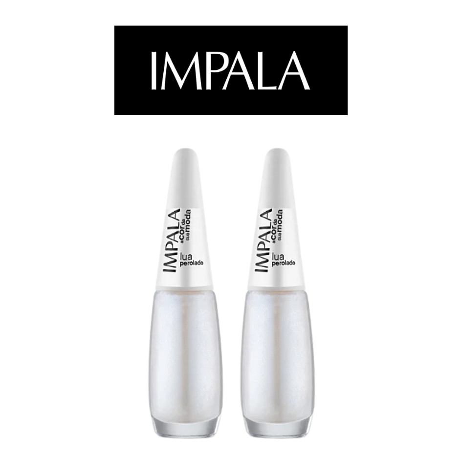 2 ESMALTES IMPALA A COR DA MODA PEROLADO LUA