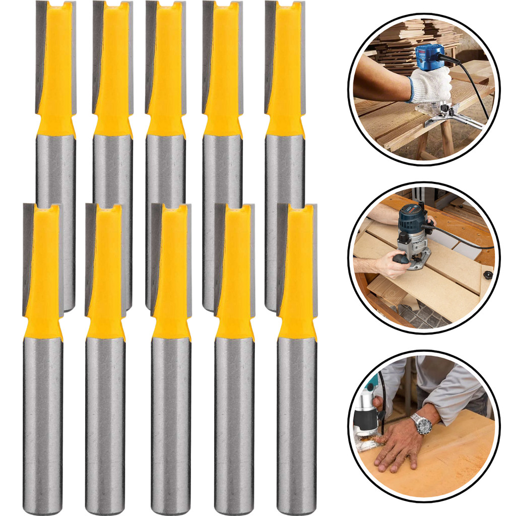 Kit 10 Fresa Acabamento Em Madeira Tupia 6mm S/ Rolamento Vonder