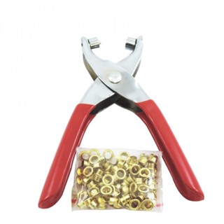 Alicate Furador e Fixador de Ilhós (com 100 Ilhós) em Oferta na Shopee