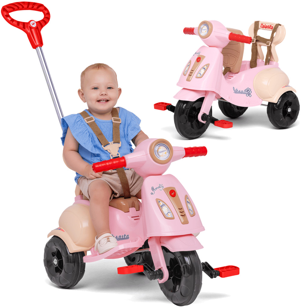 Carrinho de Passeio e Pedal Calesita Vespita Amalfi em Oferta na Shopee