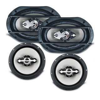Kit Fácil Som Automotivo Par Alto Falante 6 pol e Par de Alto Falantes 6x9 Bobina Simples Leson - 2LS0280KF em Oferta na Shopee