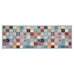 Passadeira Clean Estilo Azulejo Decorativo Cozinha Antiderrapante 40x120cm Fibra Poliamida Edantex
