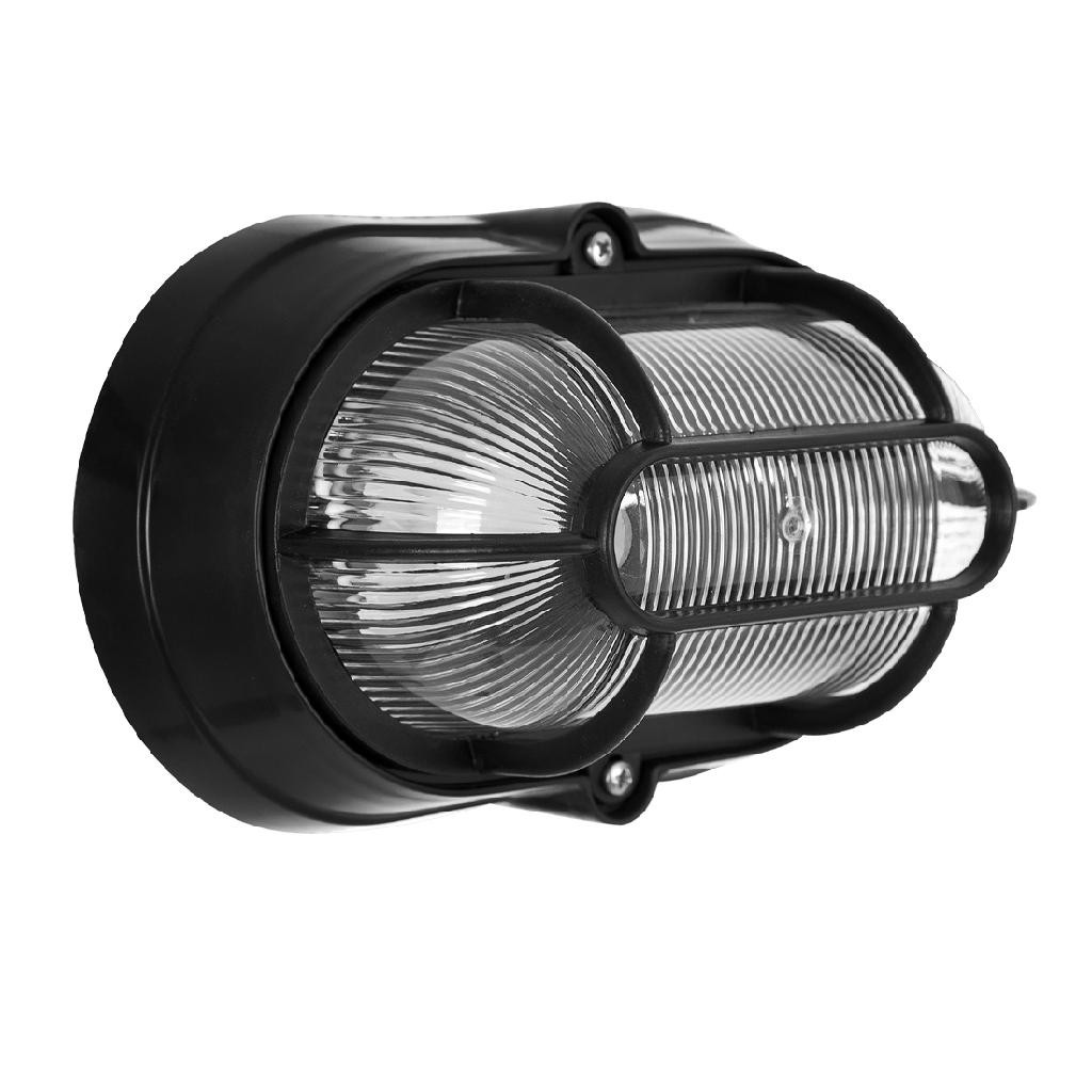 Luminária Arandela Tartaruga Preto Parede Externa Teto