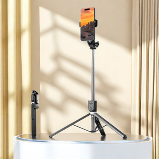 Selfie stick 1.7M de comprimento sem fio Bluetooth tripé portátil retrátil