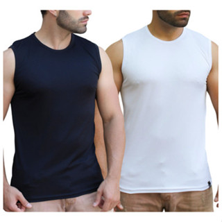 Kit 2 Regata Dry Fit Camiseta Preta Branca Uv50 Malha Fria Academia Treino Leve Promoção JSILVER em Oferta na Shopee