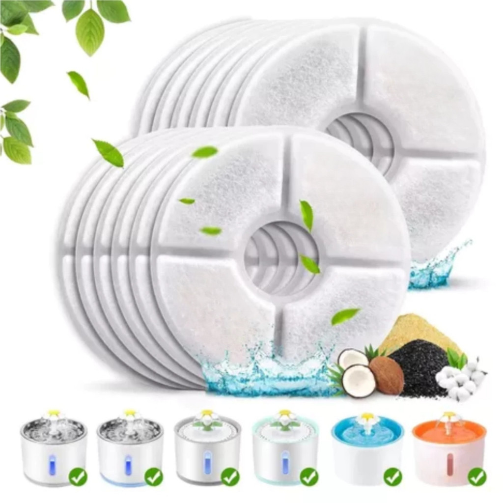 Kit 12 Filtro Para Bebedouro Gato Fonte de Água Circular Pet PRONTA ENTREGA