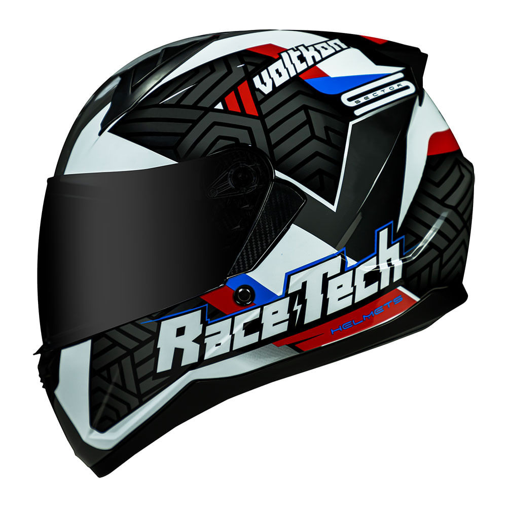 CAPACETE RACE TECH SECTOR VOLTKON BRANCO em Oferta na Shopee