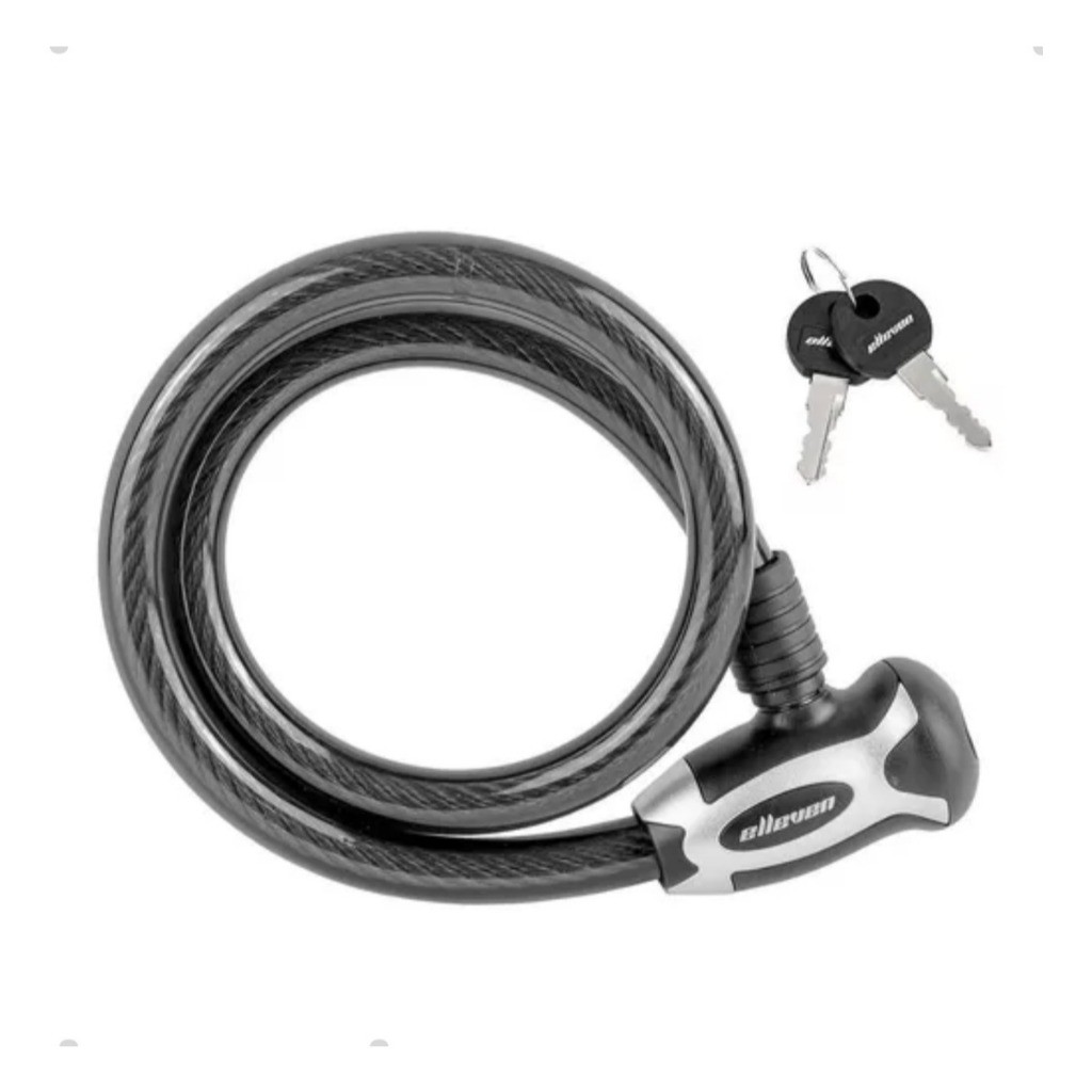 Detalhes do Cadeado Para Bicicleta Corrente Com Chave Bike, Moto, portão em Aço 80x15 cm Elleven