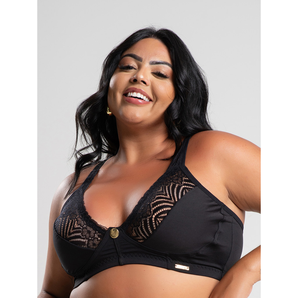 Sutiã Bell Feminino Lingerie Sem Bojo Reforçado Conforto Renda Plus Size