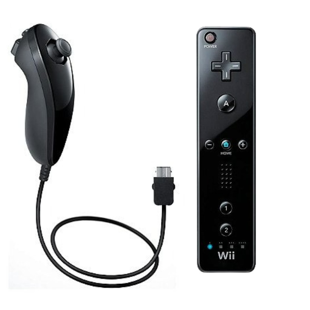 Controle Wii W-487 Para Nintendo Joystick Preto