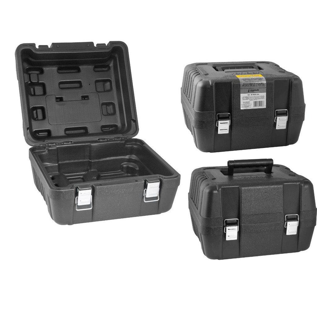 Maleta para Serra Mármore SMV1300 e SMV1400 Tamanho 30x26x19,5 com Travas Metálicas Vonder