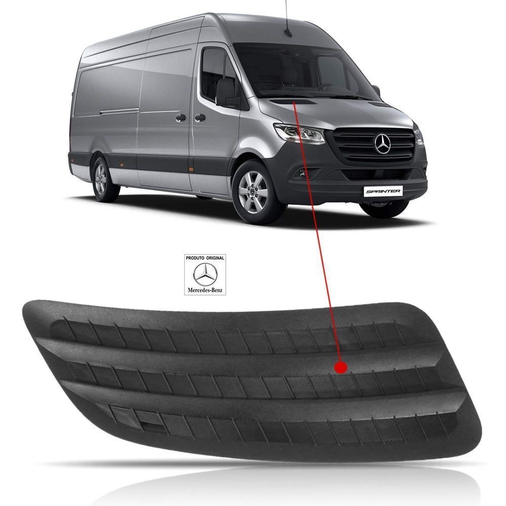 GRADE CHURRASQUEIRA FRISO ACABAMENTO DO CAPÔ LADO DIREITO MERCEDES BENZ SPRINTER 2020 2021