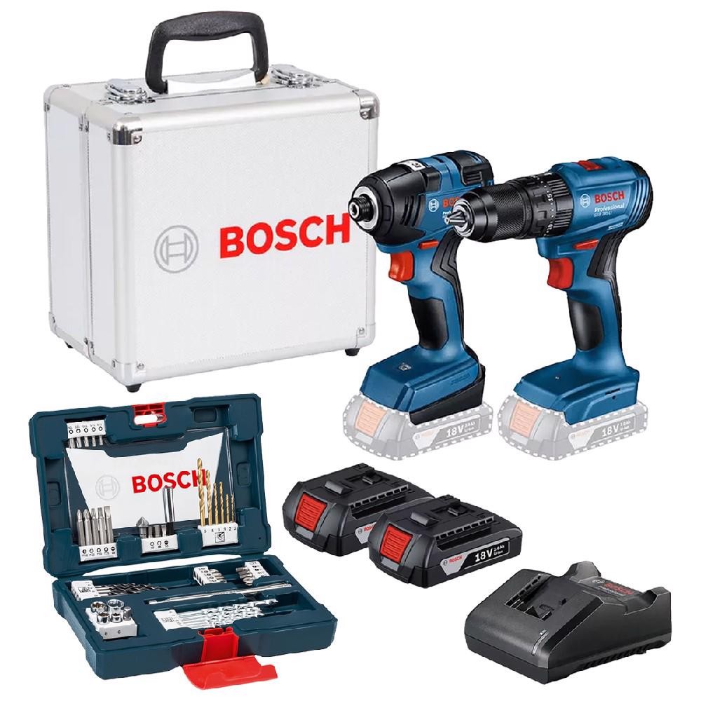 Combo Furadeira e Chave de Impacto Com Pontas e Brocas V-line 48 Peças - Bosch