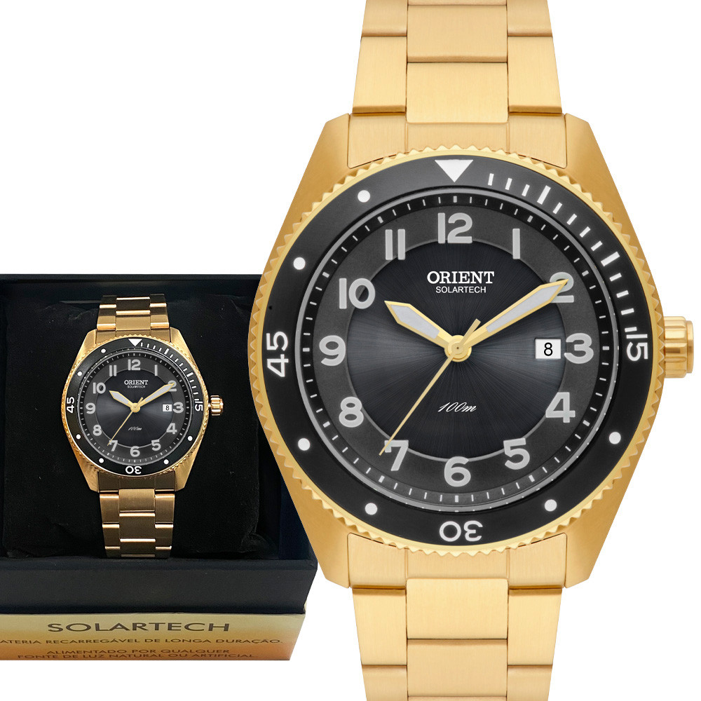 Relógio Masculino Orient Solartech Analógico Top Prova Dágua