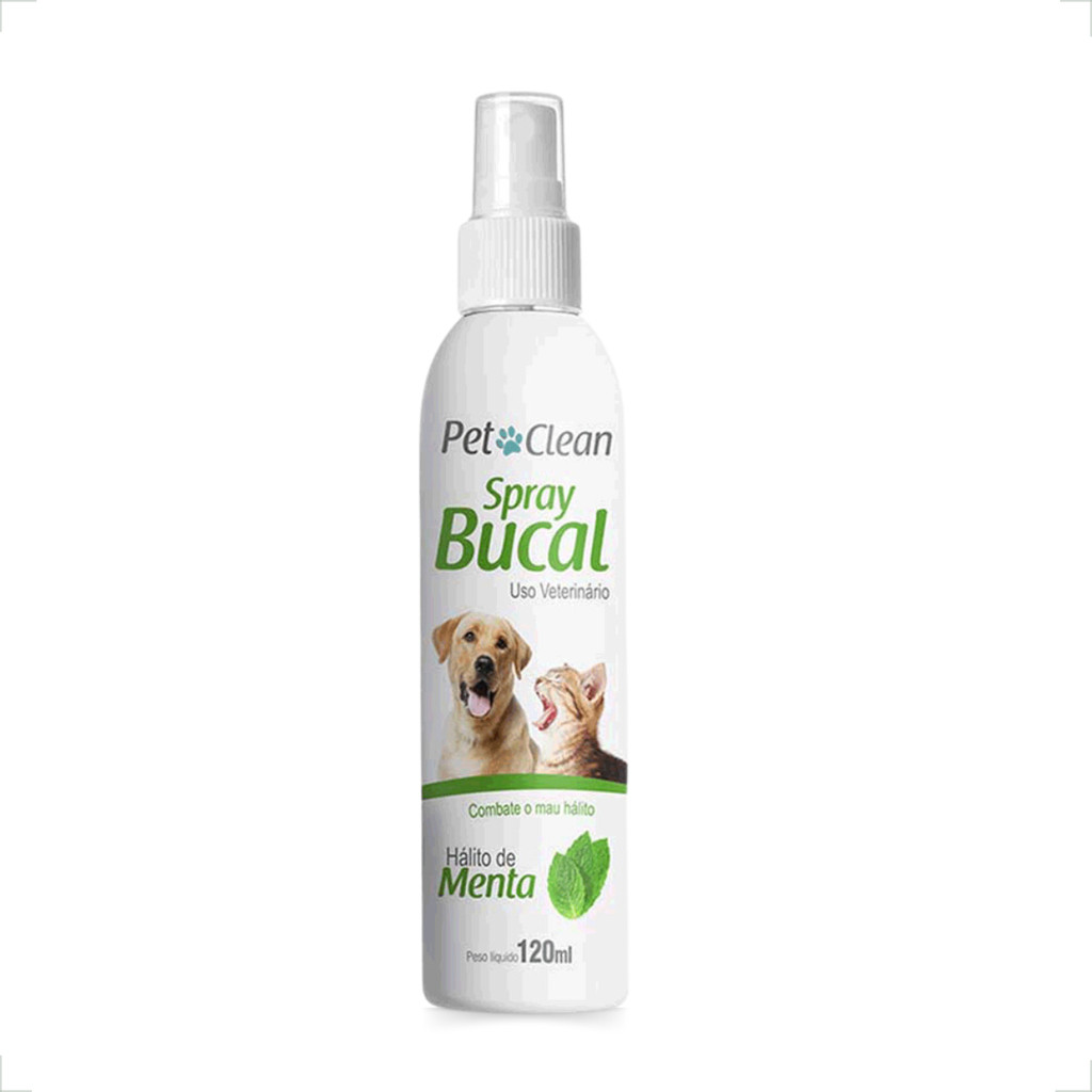Spray Bucal Pet Clean Menta - 120mL em Oferta na Shopee