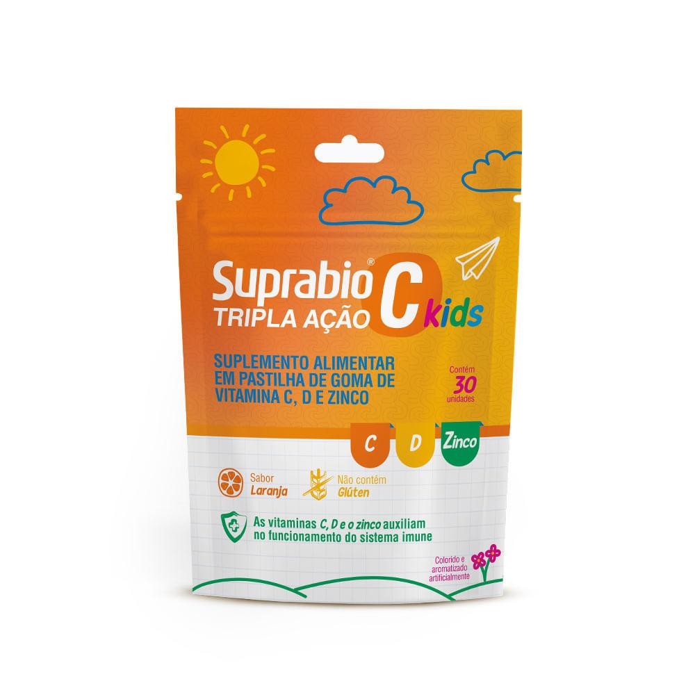 Suplemento Alimentar Suprabio C Tripla Acao Kids 30 Gomas