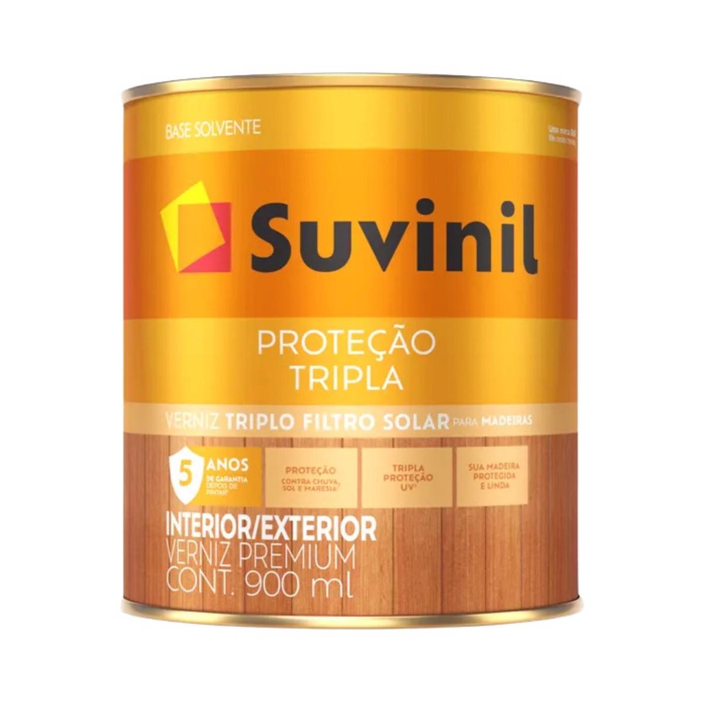 Verniz Proteção Tripla B. Água Imbuia Brilh 0,9L Suvinil em Oferta na Shopee