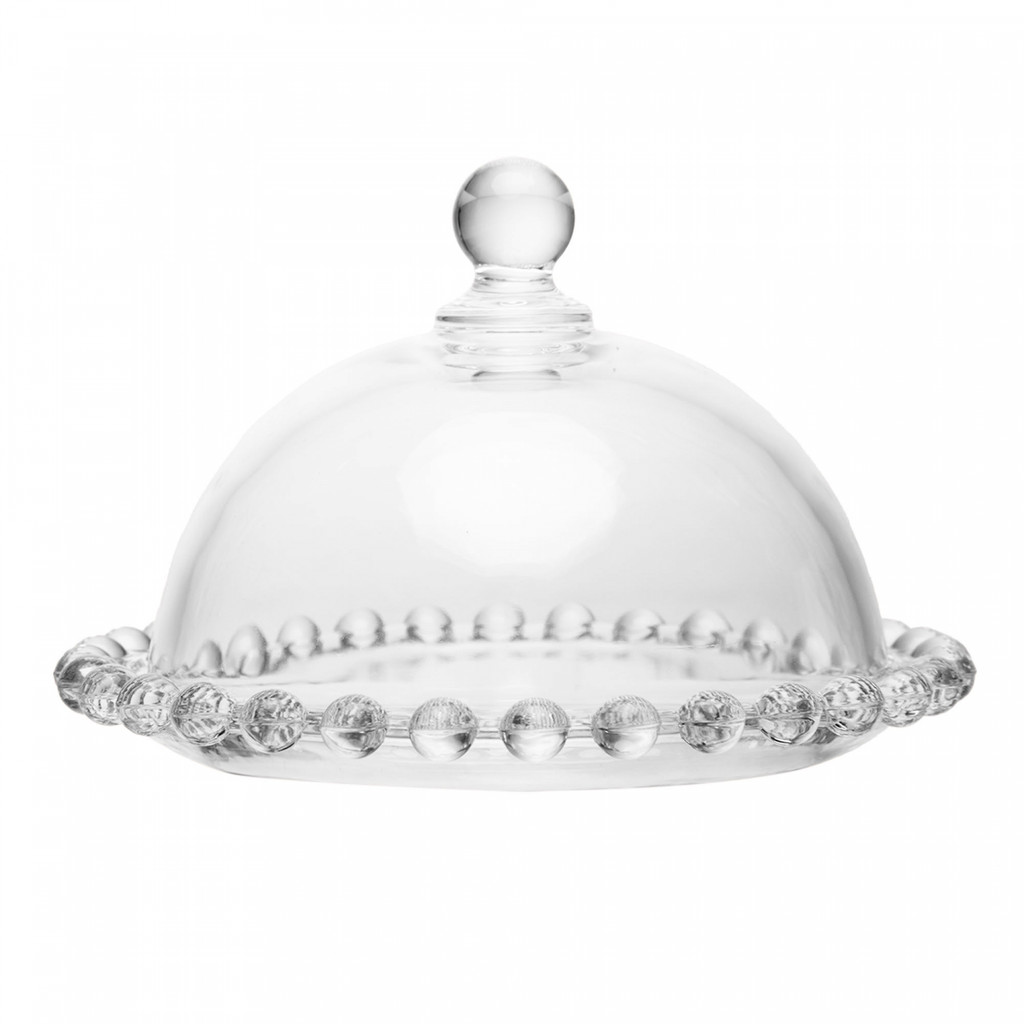 Mini Prato de Cristal para Doce com Tampa Wolff 14cm