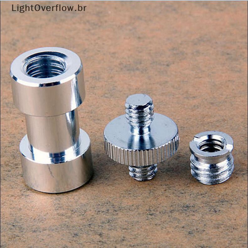 [LightOverflow] Adaptador De Parafuso De Tripé De 1/4 " 3/8 " Para Suporte De Luz Conjunto De Montagem De Câmera De Guar