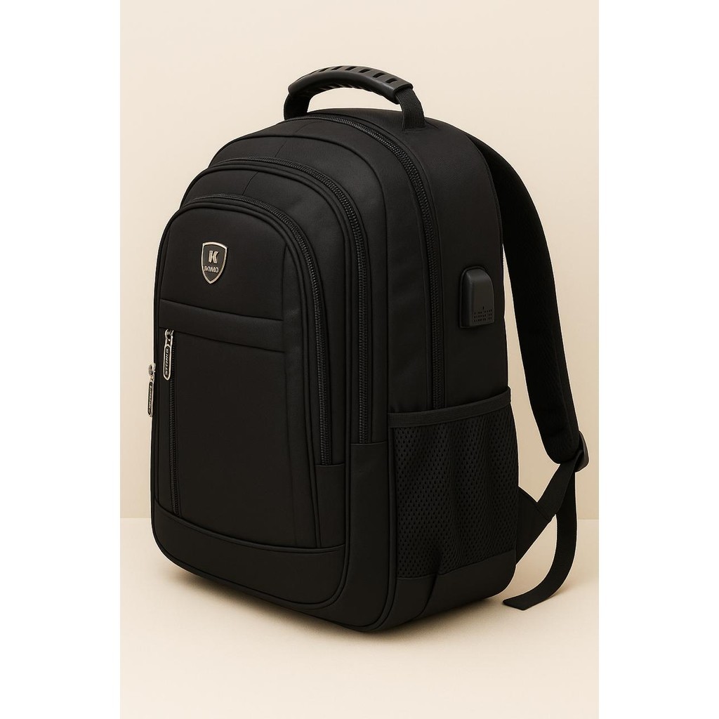 Mochila Grande Masculina Impermeável Preta Espaçosa Resistente Ideal Para Motoqueiro Faculdade Trabalho Viagens Escolar