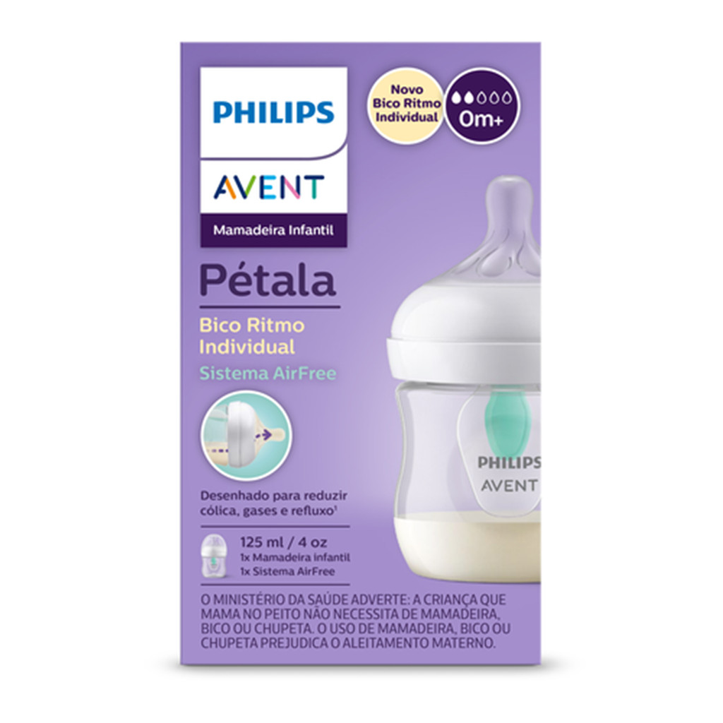 Mamadeira Pétala 3.0 125ml Air Free Philips Avent 0+m