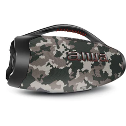 Caixa de Som Boombox Plus AIWA BBS-01-BG 200W Bluetooth 30H IP66 USB Cinza