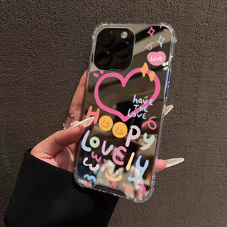 Maquiagem Espelho Caso De Telefone Macio Para iPhone 16 15 Pro Max 14 13 12 11 7 8 Plus SE2 XS X XR Amor Sorridente Coel em Oferta na Shopee