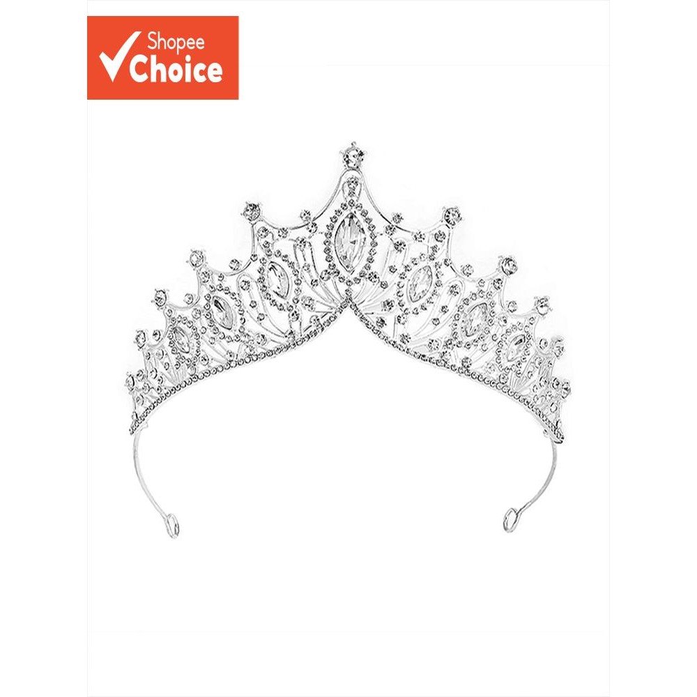 Tiara De Noiva Coroa Acessórios Para Cabelo De Casamento Strass Pérola Festa Headpiece