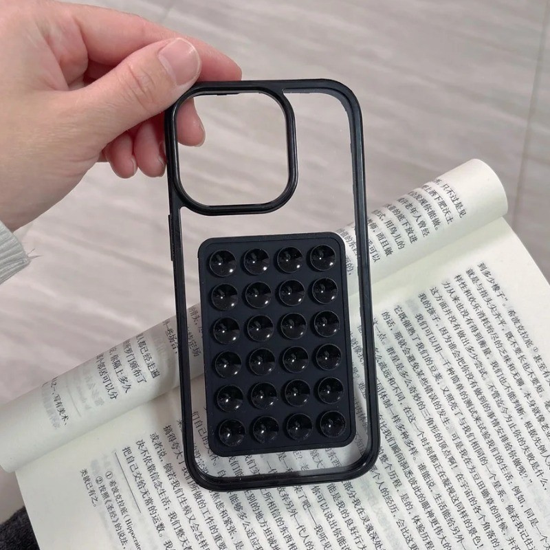 Capa De Telefone Com Ventosa 3D Para Samsung A16 A55 A15 A05 A06 A12 A26 A36 A54 A34 A56 A14 A52 A23 Transparente