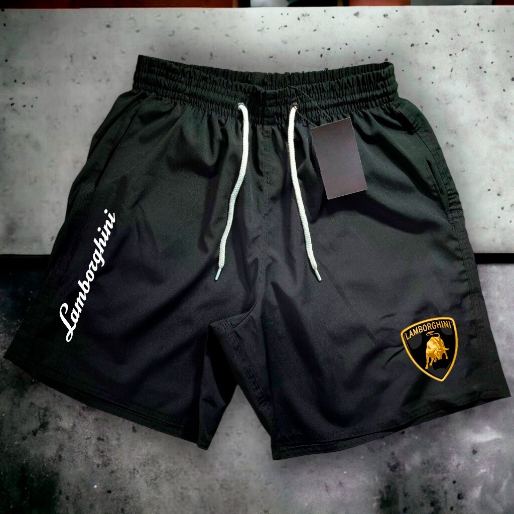 Bermuda Mauricinho Tactel Basquete Skate Corrida LAMBORGHINI 01 Short De Esporte