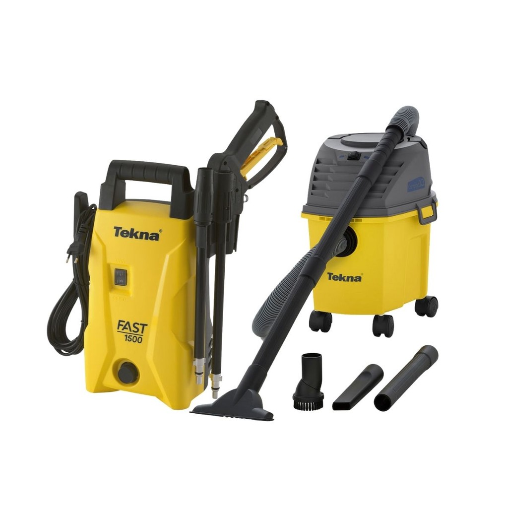 Kit Lavadora de Alta Pressão Fast1500 e Aspirador de Pó e Água 10L Tekna em Oferta na Shopee