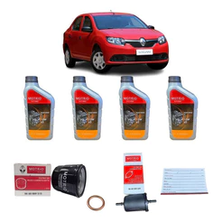 Kit Troca De Óleo E Filtro Combustível Logan 1.0 16v