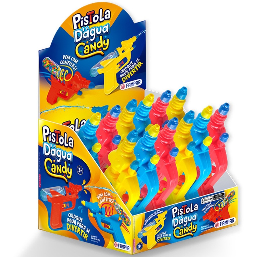 Mini Balas Pistola D'Água - Display com 12 Unidades
