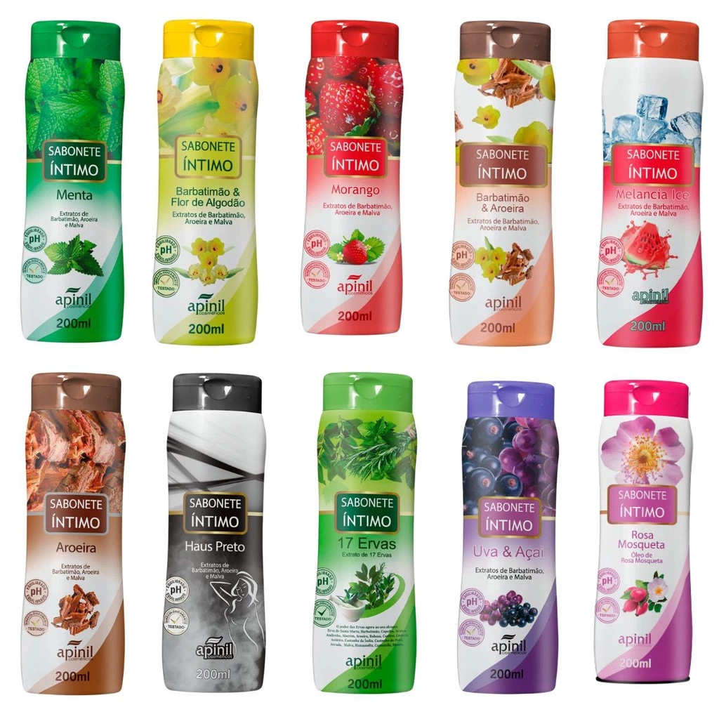 Kit 6 Sabonete Íntimo Apinil 200ml – Ideal Para Quem Busca Uma Higiene Íntima Eficaz em Oferta na Shopee