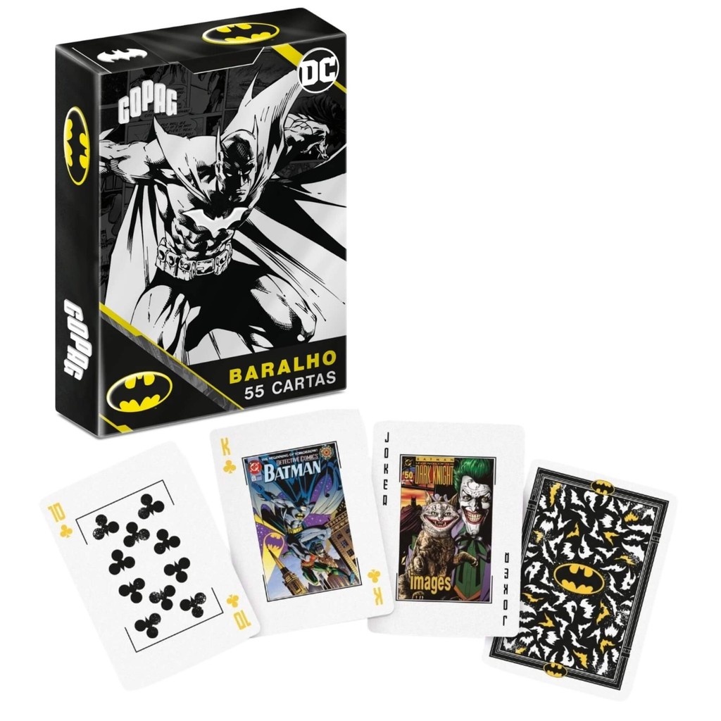 Jogo de Cartas Baralho Batman 85 Anos Copag 34607 Criança Adulto Colecionável Poker Truco Tranca em Oferta na Shopee