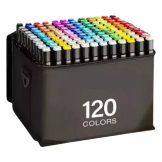 Kit 120 Peças Canetas Marcadores Artísticos Cores Vibrantes Pronta Entrega em Oferta na Shopee