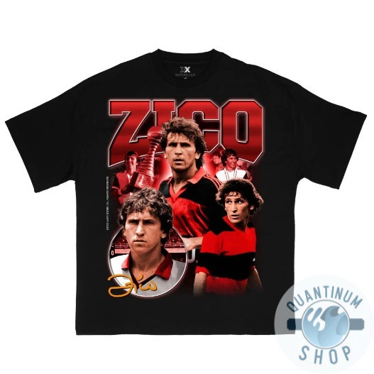 Camiseta Zico Futebol 100% Algodão Lançamento Unissex Plus Size Envio Rapido 2025