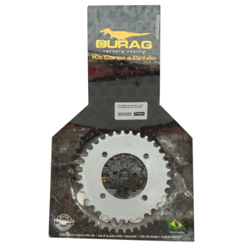 KIT COROA E PINHÃO DURAG HONDA BIZ C 125 14-34 428 AÇO 1045