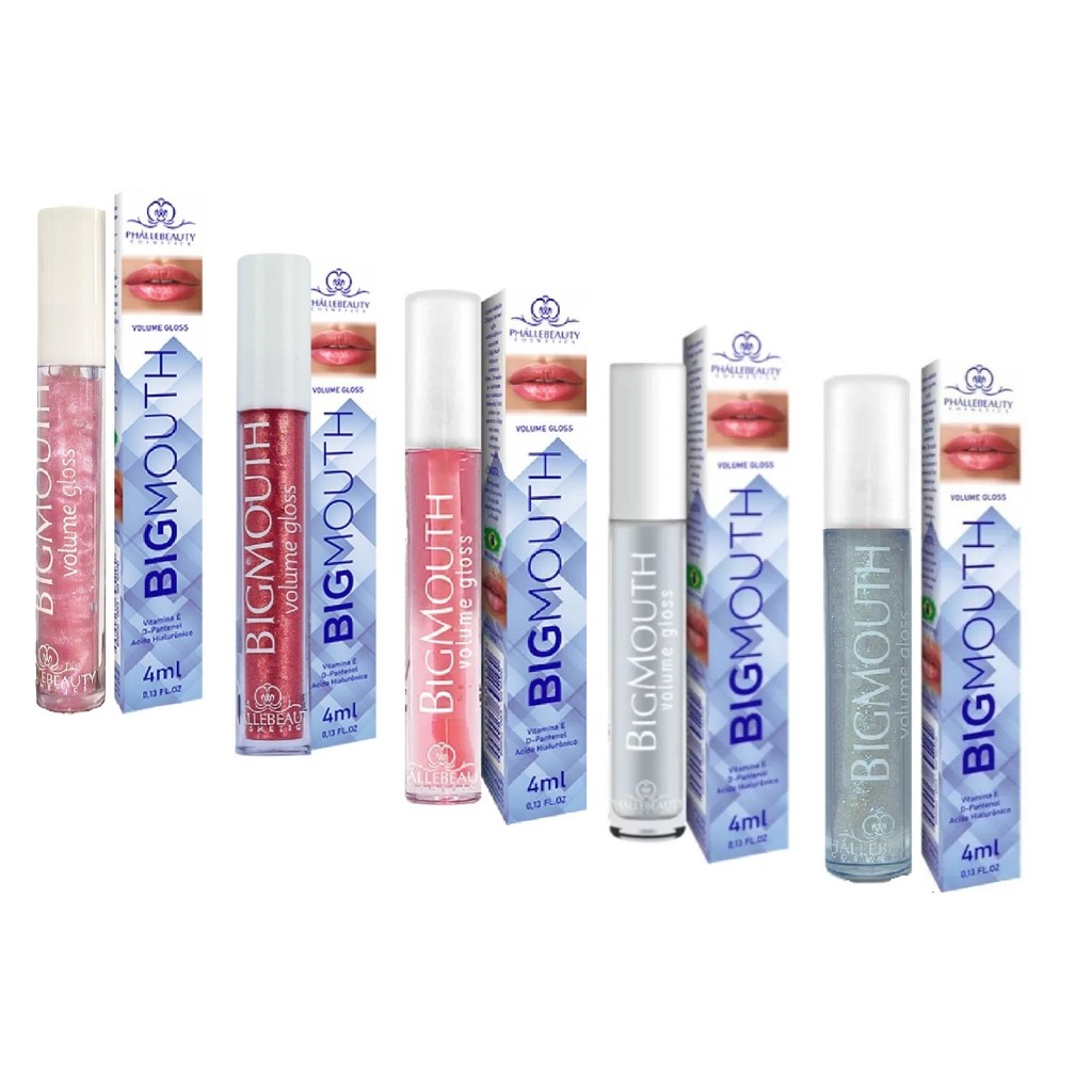 Gloss Labial Volume BigMouth - PhálleBeauty 4ml Rosa ou Incolor em Oferta na Shopee