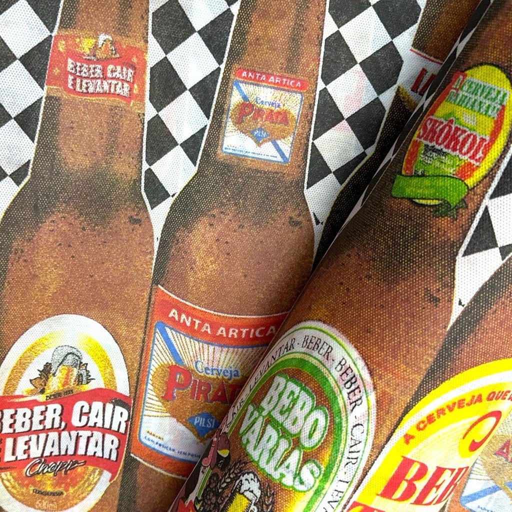 Tnt Estampado Boteco Cerveja Preto 1m x 1,40m em Oferta na Shopee