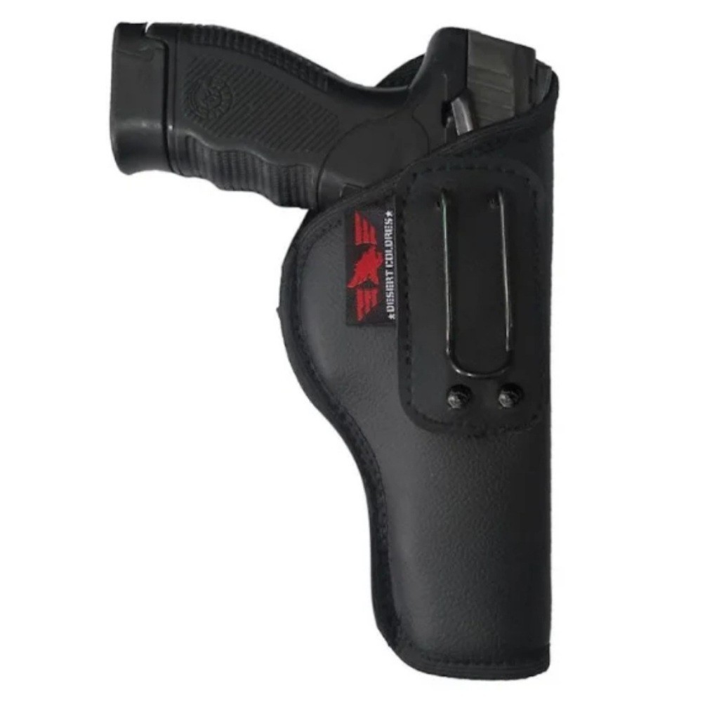 Coldre Velado Interno (Sem Aba) Para PT 100/ PT 92/ Pt 59s/ PT101 (Paisana) Neoprene e Couro P.U Desert Coldres
