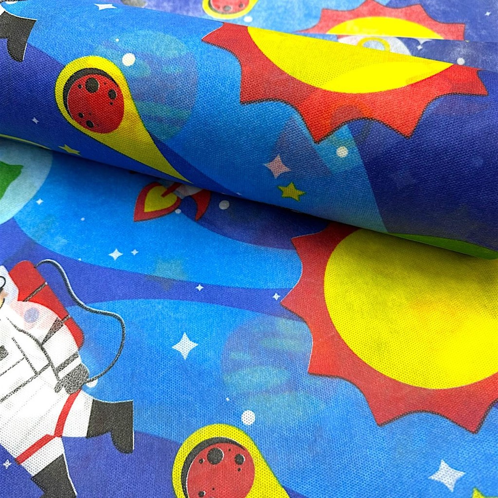 Tnt Estampado Astronauta Branco 1m x 1,40m