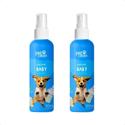 Kit 2 Perfume Colônia Pet Baby 60ml Para Cachorro E Gato - Pet Clean