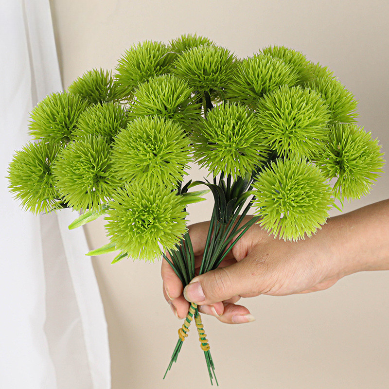 Flor De Dente De Leão Artificial Sala De Estar Casamento Decoração Para Casa Arranjo De Flores Plástico Falso Bola Crisâ