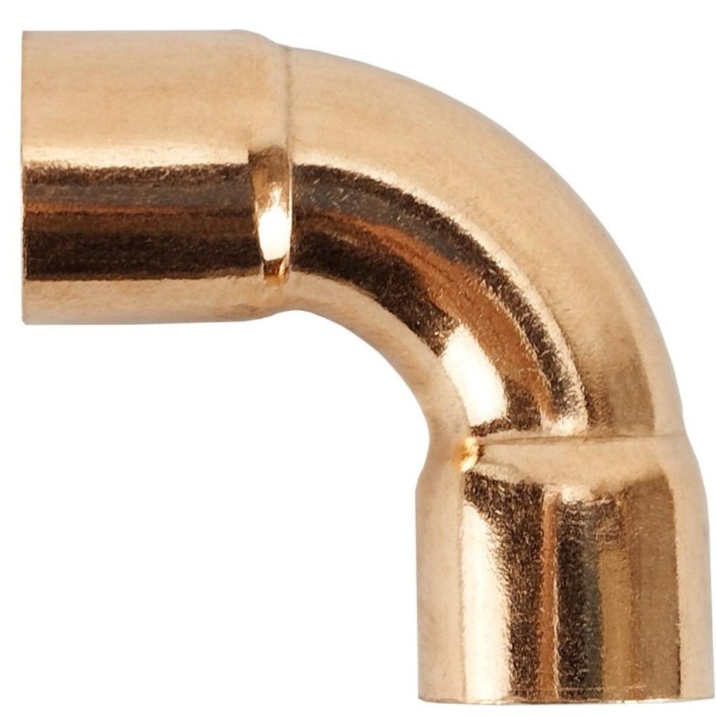 Curva cobre 90 graus tubo 1/2 parede 1,4mm