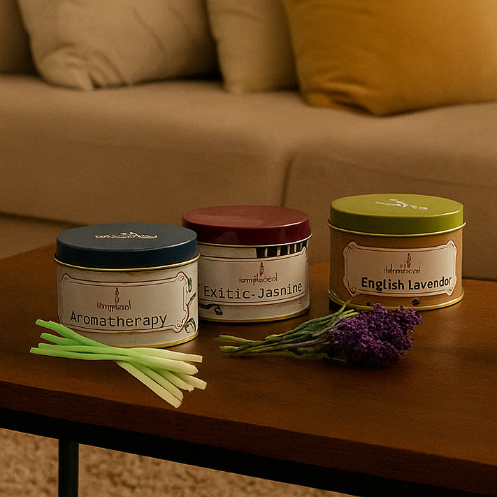 Vela Perfumada Aromática Indiana Importada Lata Decorativa Pavio Duplo Ampliscent 120g
