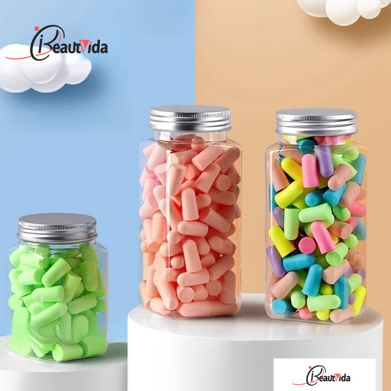 Tampões Auriculares 24/60/120Pcs De Esponja Macia Para Viagem De Dormir Redução De Ruído Do Sono Protetor De Ouvi em Oferta na Shopee