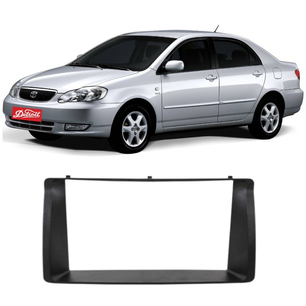 Moldura Painel Toyota Corolla 2003 a 2007 Ludovico 7.175P 7 Polegadas 2DIN Preta