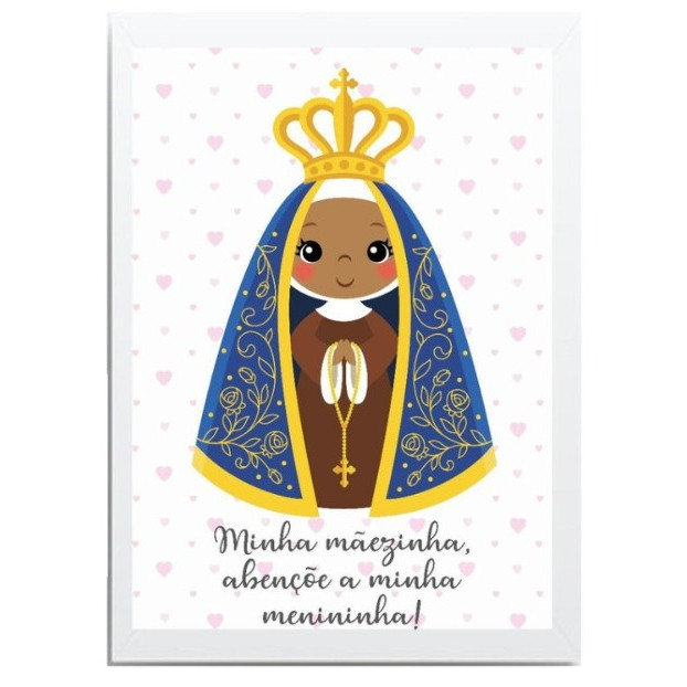 Placa Quadro Decorativo Infantil Bebe Menina/Menino Nossa Senhora Aparecida 20x30